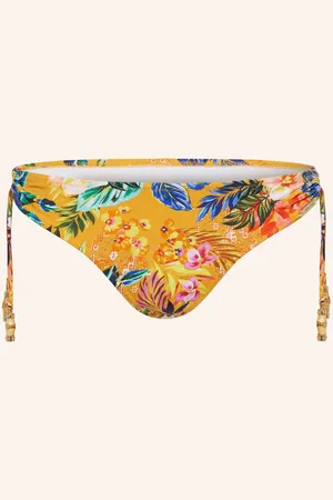 Watercult Basic Bikinové Kalhotky Sunset Florals tmavě žlutá modrá červená