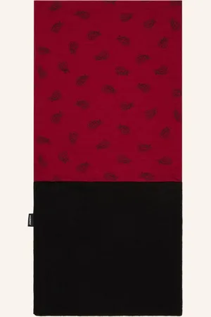 PAC Multifunkční Šátek Merino Fleece Z Merino Vlny tmavě červená černá