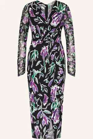 Diane von Furstenberg Šaty Vivianne V Zavinovacím Vzhledu černá fuchsiová zelená