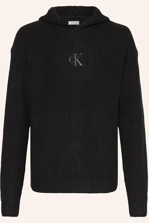 Calvin Klein Úpletová Mikina S Kapucí černá