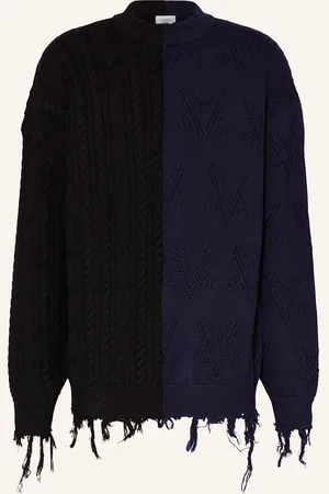 Vetements Svetr Z Merino Vlny černá tmavě modrá