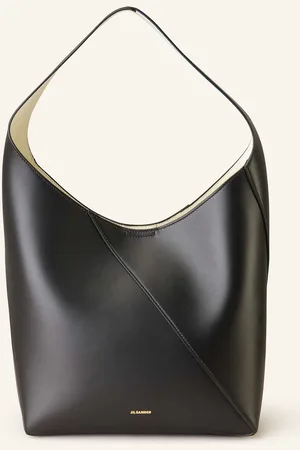 Jil Sander Kabelka Hobo Vertigo Medium černá