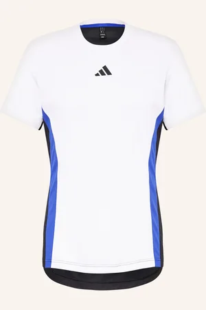 adidas Tričko bílá černá modrá