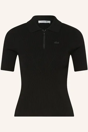 Lacoste Úpletové Tričko černá