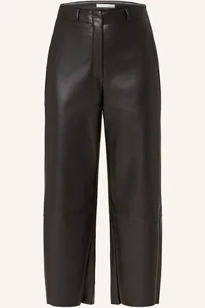 Betty & Co Culotte Kalhoty V Koženém Vzhledu černá
