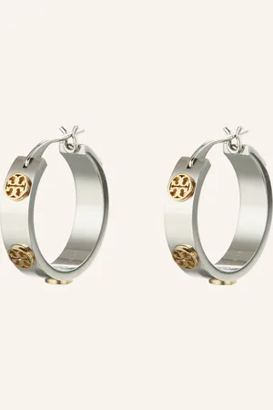 Tory Burch Náušnice Miller Stud stříbrná zlatá