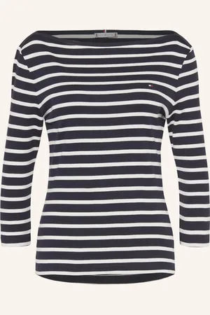 Tommy Hilfiger Tričko S 3 4 Rukávem tmavě modrá režná