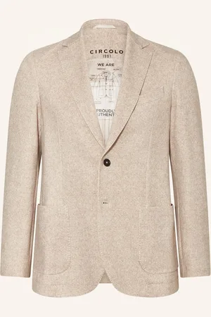 Circolo Žerzejové Sako Slim Fit světle hnědá