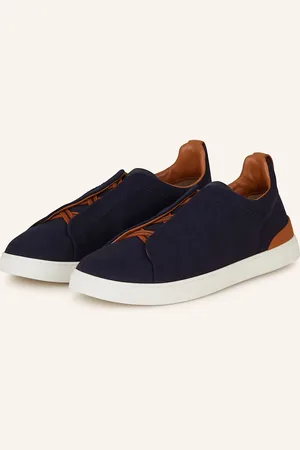 Ermenegildo Zegna Slip-On Sneakersy Triple Stitch tmavě modrá