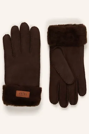 UGG Kožené Rukavice tmavě hnědá