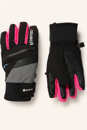 Reusch Lyžařské Rukavice Travis Gore Tex černá růžová