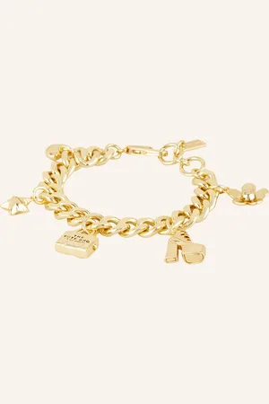 Marc Jacobs Náramek The Mini Icon Charm Bracelet zlatá