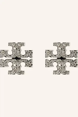 Tory Burch Puzetové Náušnice Kira Pave stříbrná