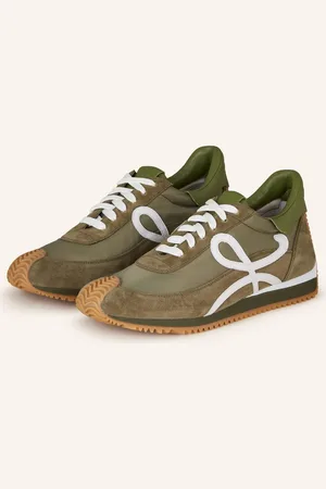 Loewe Sneakersy Flow Runner olivová bílá