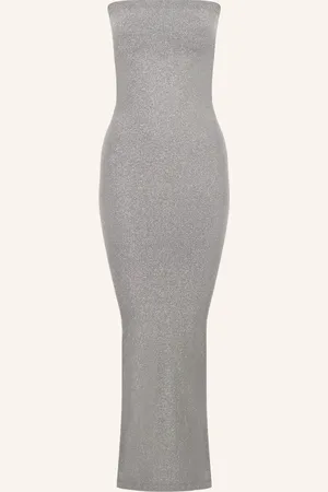 Wolford Pletené Šaty stříbrná