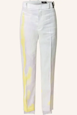 Fendi Kalhoty Regular Fit S Příměsí Lnu