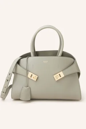 Salvatore Ferragamo Kabelka Hug Small šedá