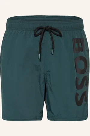 HUGO BOSS Koupací Šortky Octopus tmavě zelená