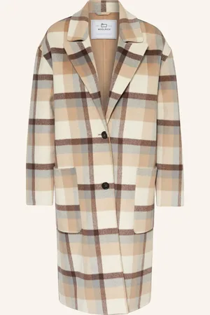 Woolrich Vlněný Kabát velbloudí režná tmavě hnědá