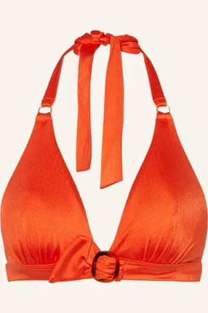 Cyell Neckholder Horní Díl Bikin Satin Tomato oranžová