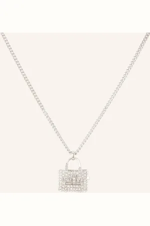 Marc Jacobs Řetízek The Pave Tote Necklace stříbrná