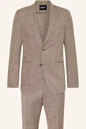 HUGO BOSS Oblek Huge Slim Fit béžová