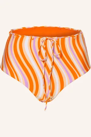 Seafolly High Waist Bikinové Kalhotky Mod Squad oranžová světle fialová bílá