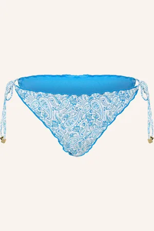 Heidi Klein Trojúhelníkové Bikinové Kalhotky Camps Bay Beach, Oboustranné Provedení bílá modrá tyrkysová
