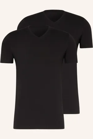 Falke Trička S Výstřihem Do V Daily Comfort, 2 Kusy V Balení černá
