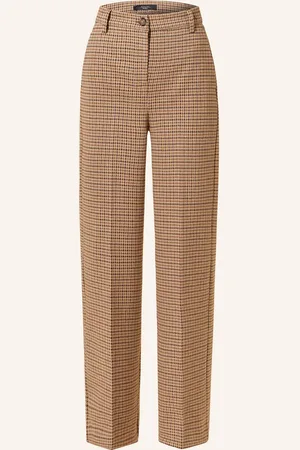 Max Mara Marlene Kalhoty Panetto velbloudí tmavě hnědá světle hnědá