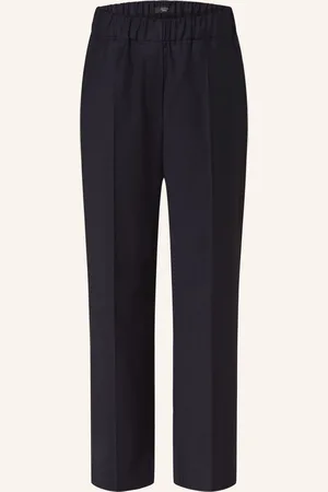 Max Mara Flanelové Kalhoty Hateley tmavě modrá