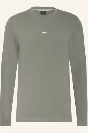 HUGO BOSS Tričko S Dlouhým Rukávem Tchark šedá