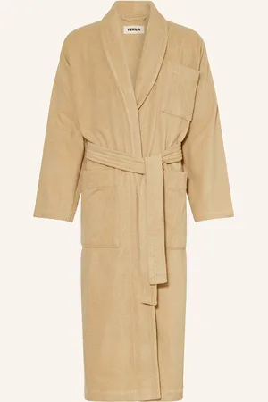 Tekla Unisex Župan Classic světle hnědá