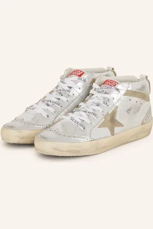 Golden Goose Sneakersy Mid Star stříbrná černošedá