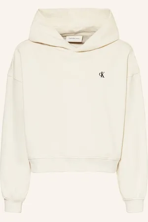 Calvin Klein Mikina S Kapucí krémová