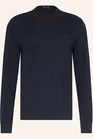 Fred Perry Tričko S Dlouhým Rukávem Z Piké tmavě modrá