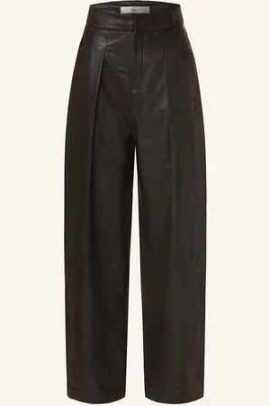 INWEAR Kožené Kalhoty Uriyaiw černá