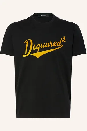 Dsquared2 Tričko Cool Fit černá tmavě žlutá