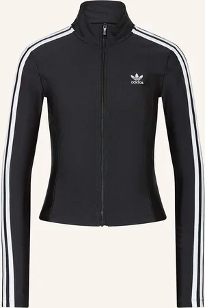 adidas Tréninková Bunda Adicolor černá bílá