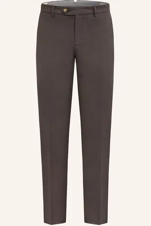 Brunello Cucinelli Chino Kalhoty tmavě hnědá
