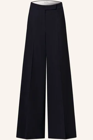 Max Mara Úpletové Kalhoty Osol tmavě modrá