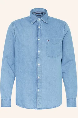Tommy Hilfiger Džínová Košile Regular Fit modrá