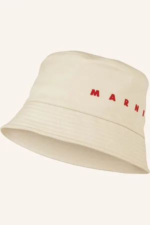 Marni Klobouk Bucket Hat bílá