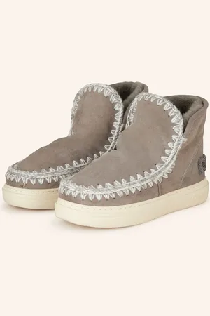 Mou Boots Eskimo S Ozdobnými Kamínky šedá