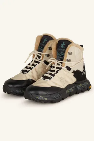 Premiata Vysoké Sneakersy Saintcrossd béžová černá krémová