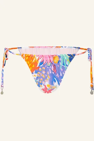 Seafolly Trojúhelníkové Bikinové Kalhotky Under The Sea bílá fialová oranžová