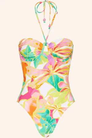 Seafolly Plavky S Kosticemi Wonderland žlutá růžová světle zelená