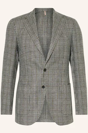 Biagio Santaniello Sako Extra Slim Fit bílá hnědá