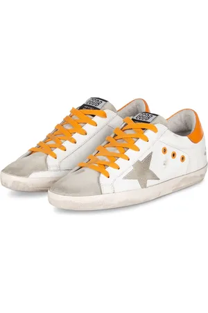 Golden Goose Sneakersy Super-Star světle šedá bílá oranžová