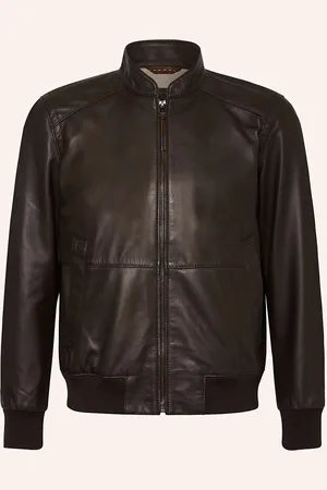 Windsor Kožený Blouson Borello tmavě hnědá